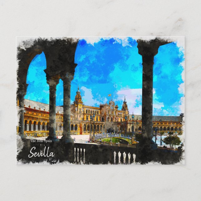 Seville  Plaza de Espana Postcard (Front)