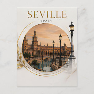 🌺 Seville Plaza De España Travel Spain 🇪🇸 Postcard