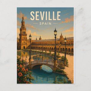 Seville Spain Andalusian Capital Flamenco Travel Postcard