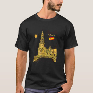 Seville Spain old town buildings Illustration Grap T-Shirt