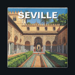 Seville Spain Real Alcazar Magnet<br><div class="desc">Seville, the capital of Andalusia, is a city that embodies the passion, history, and charm of southern Spain. Known for its stunning Moorish and Gothic architecture, lively flamenco music, and delicious tapas culture, Seville offers an unforgettable experience. The city's heart is the Seville Cathedral, one of the largest Gothic cathedrals...</div>