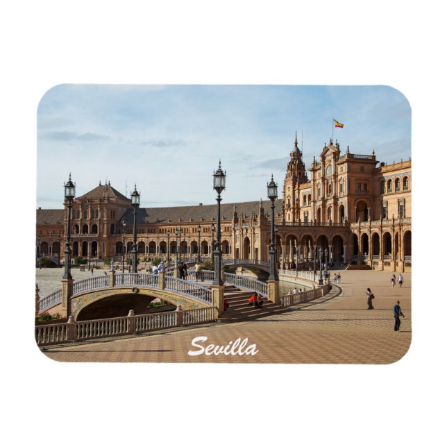 Seville Spain square Magnet (Horizontal)