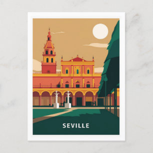 Seville Spain Travel Retro Stylist Postcard