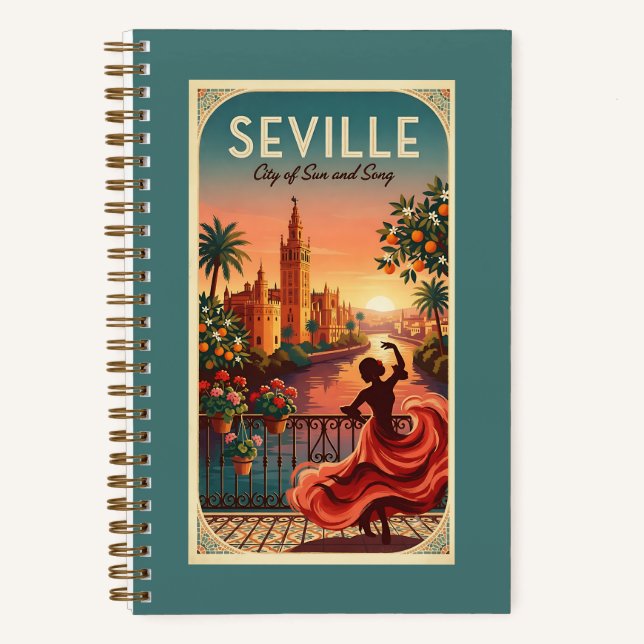 Seville Sunset Flamenco Notebook (Front)