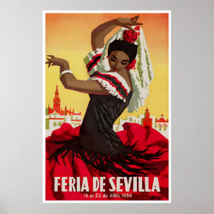 Seville Travel Poster Spain Print Spanish Art