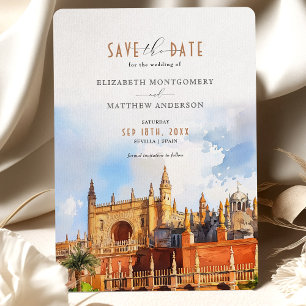 Seville Wedding Save the Date Card Real Alcázar