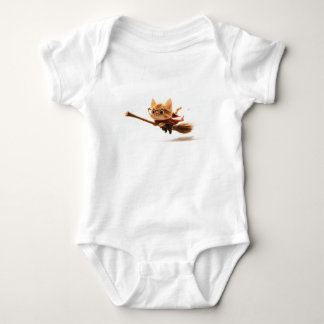 Sevimli Uçan Kedicik  Baby Bodysuit