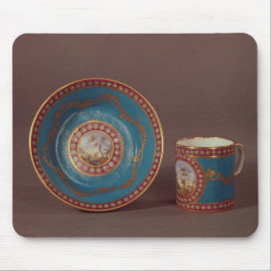 Sevres bleu celeste coffee cup and saucer, c.1780 mouse mat