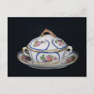 Sevres bowl and plate, 1764 postcard