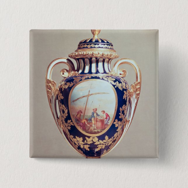 Sevres vase, mid 18th century 15 cm square badge (Front)