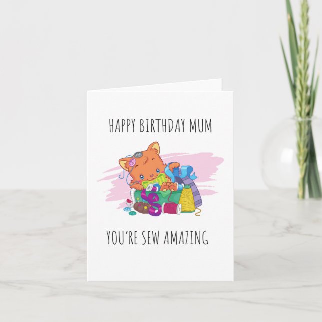 Sew Amazing Puns Birthday Card (Front)