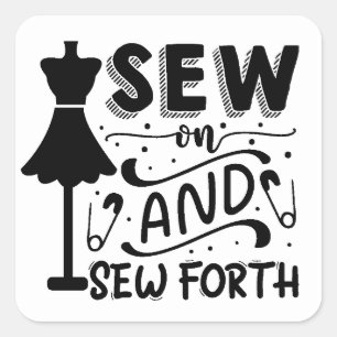 Sew and Sew Forth Square Sticker