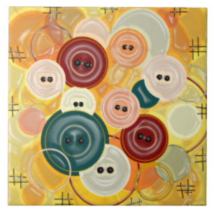 Sew Buttons Dimensional Tile