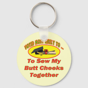 Sew Cheeks Together Key Ring