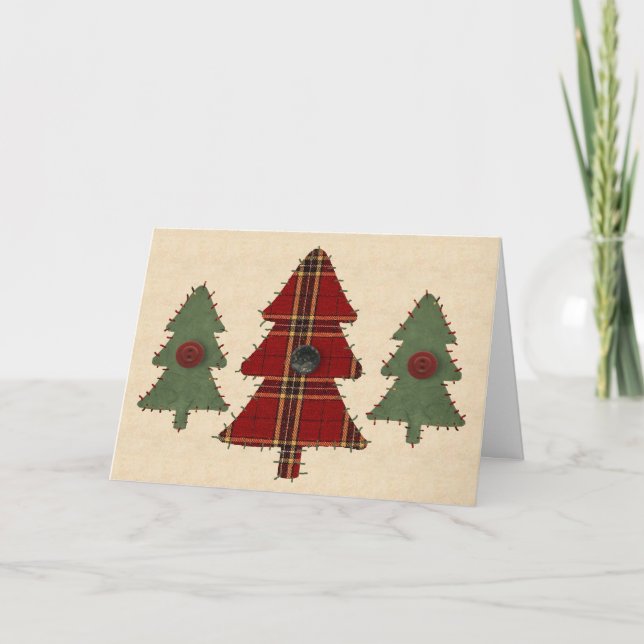Sew Christmas Tree Card (Front)