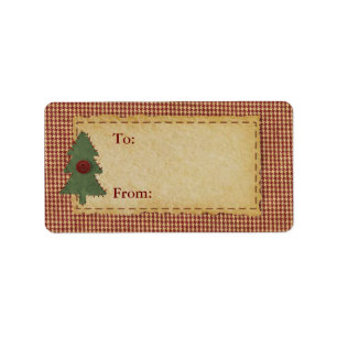 Sew Christmas Tree To And From Label