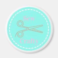 Sew Crafty Pastel Pink Grey Aqua