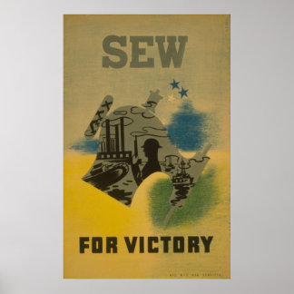 Sew for Victory - WWII Poster