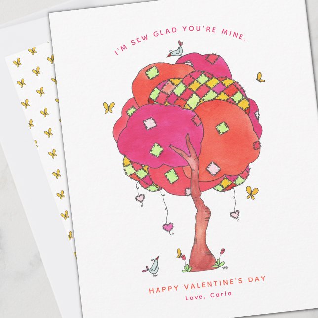 Sew Glad You're Mine Valentine Holiday Card (Creator Uploaded)