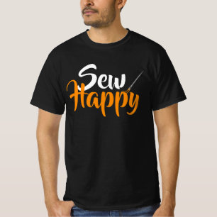 Sew Happy Funny Gifts Quilting Lover T-Shirt