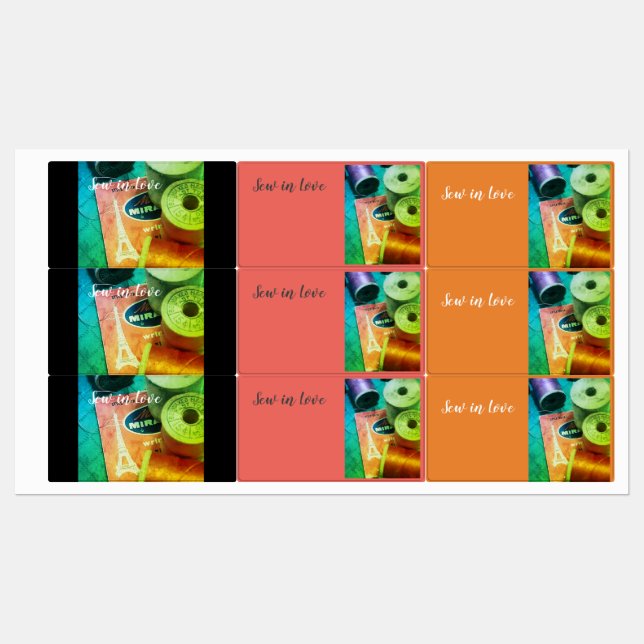 Sew in Love Labels (Sheet)