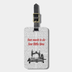 Sew Little Time Illustration Luggage Tag