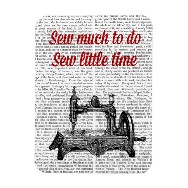 Sew Little Time Illustration Magnet (Vertical)