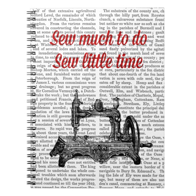 Sew Little Time Illustration Notebook (Front)