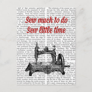 Sew Little Time Illustration Postcard