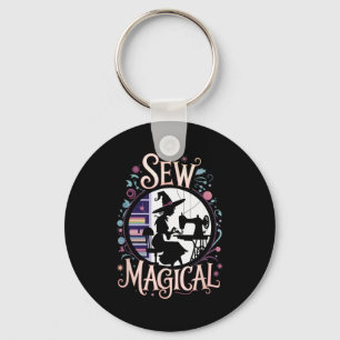 Sew Magical Funny Halloween Sewing Key Ring