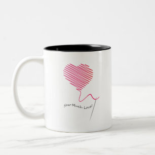 Sew Much Love Two-Tone Coffee Mug