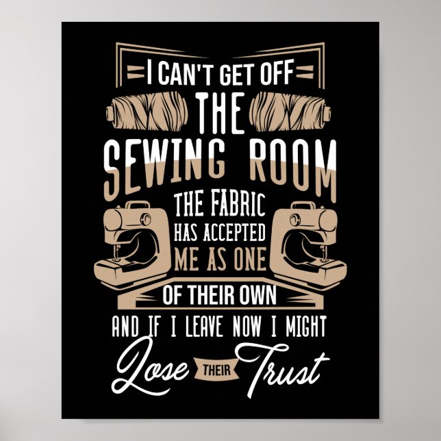Sew Sewing Room Quilting Crocheting Poster (Front)