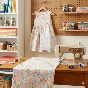 Sew Up Smiles with Pretty Spring Floral Craft  Fabric