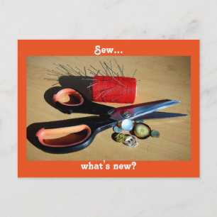 Sew...What's New Postcard