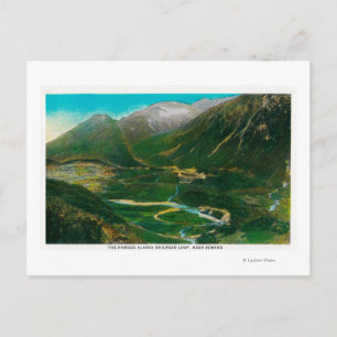 Seward, Alaska Area Famous Railroad Loop Postcard