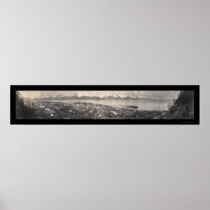 Seward Alaska Birdseye Photo 1915 Poster