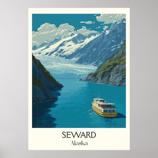 Seward Alaska Glacier Resurrection Bay Poster (Front)