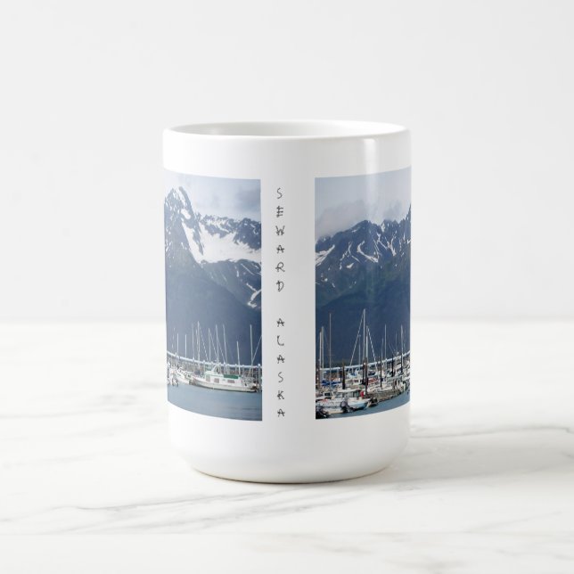 Seward, Alaska harbour sailboat mug (Center)
