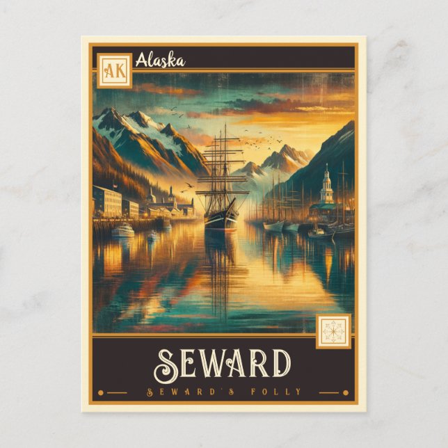 Seward, Alaska | Vintage Postcard (Front)