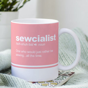 Sewcialist  Funny Sewing Modern Typography Coffee  Mug