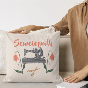 Sewciopath Funny Quote-Sewing Machine Cushion