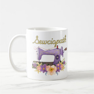 Sewciopath (sociopath) Vintage Sewing Machine Coffee Mug