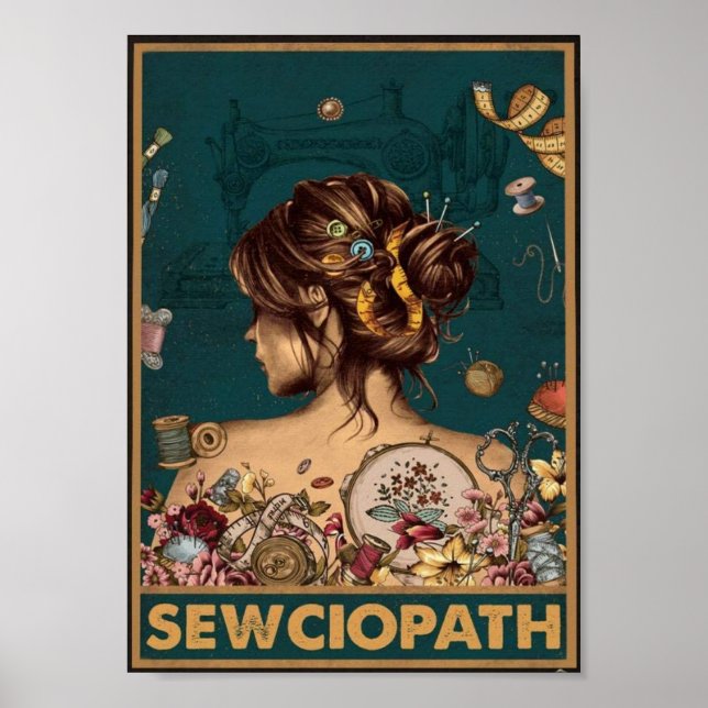 Sewciopath vintage poster (Front)