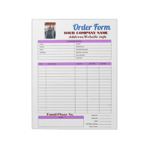 SewCraft Order Form Notepad