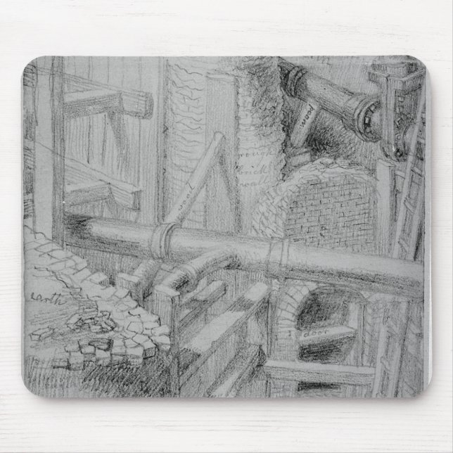Sewer construction in Bloomsbury, London, 1845 Mouse Mat (Front)
