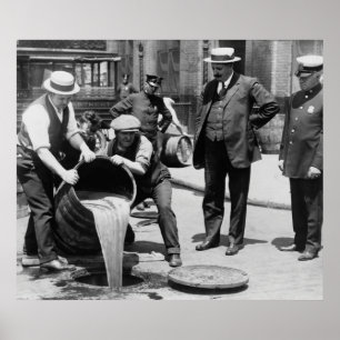 SEWER DUMP of PROHIBITION BEER c. 1925 Poster
