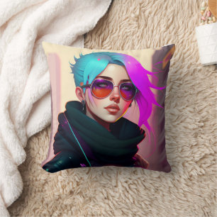Sewer Emo Punk Lady Cushion