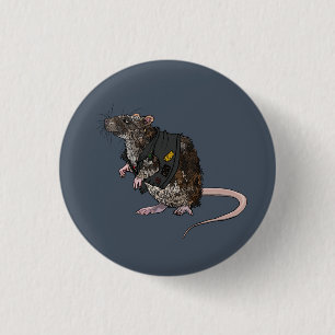 Sewer Punk Rat 3 Cm Round Badge