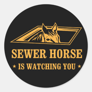 SewerHorse2 Classic Round Sticker