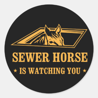 SewerHorse2 Classic Round Sticker